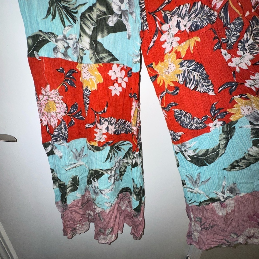 NWOT Sacred Threads Multicolor Floral Patchwork Pants - Picture 9 of 9